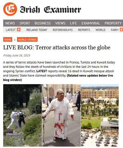 Deadly terrorist attacks in France, Kuwait and Tunisia